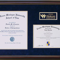 Texas Wesleyan Law Diploma and Law Review Frame