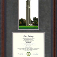 UC Riverside Diploma Frame with Campus Lithograph