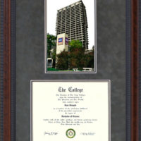 University of Illinois, Chicago (UIC) Frame with Campus Lithograph