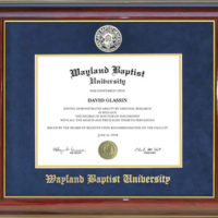 Wayland Baptist University Designer Diploma Frame