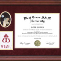 West Texas A&M Diploma Frame with Campus Photo